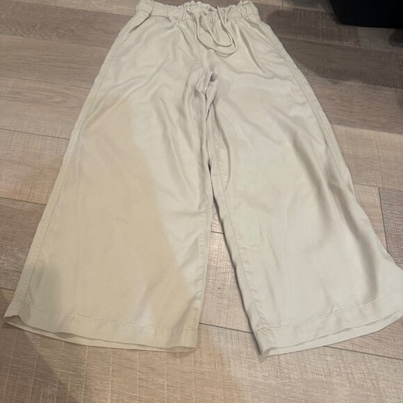 LOFT WOMENS XS CREAM PULL ON WIDE LEG PANTS - Picture 2 of 10